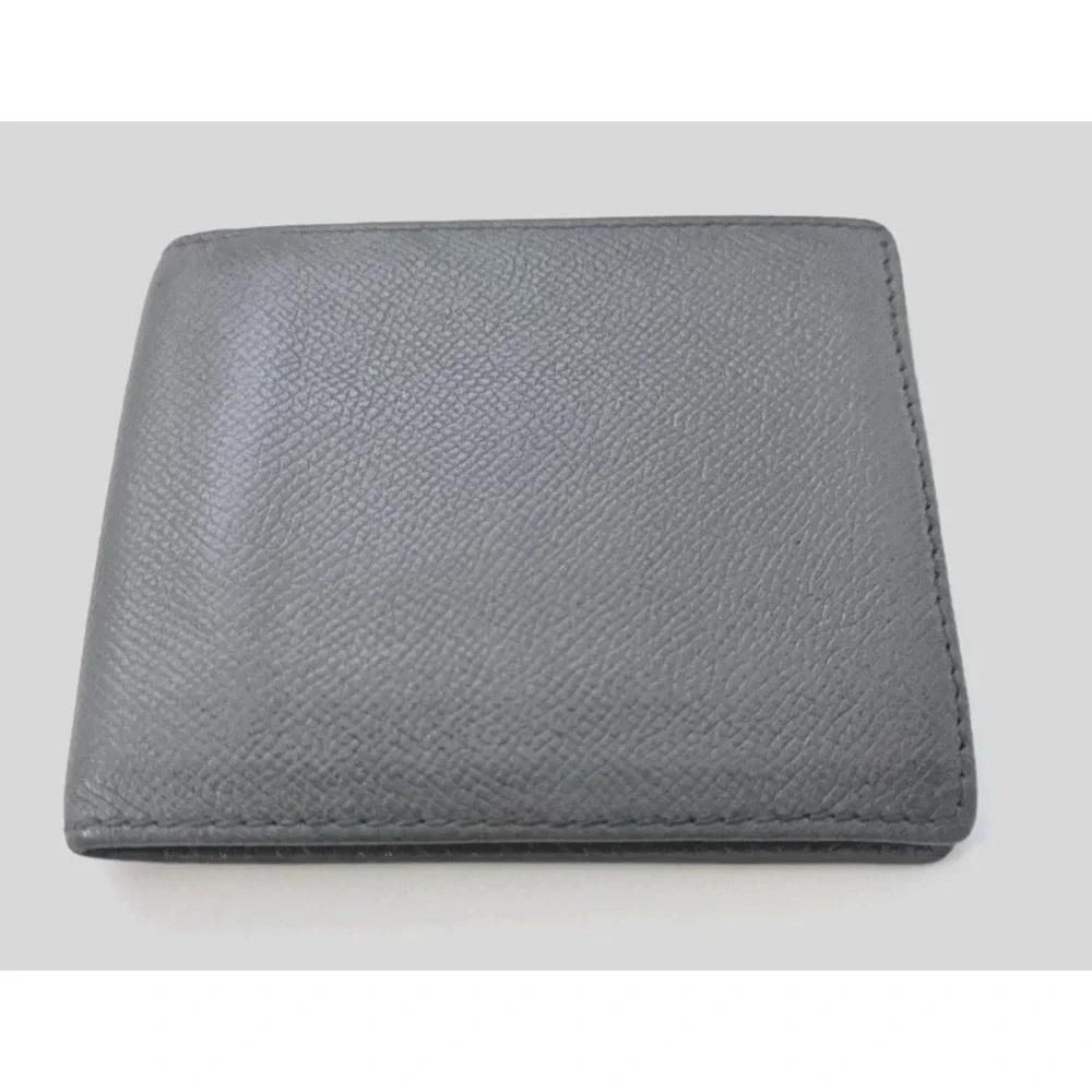 Burberry Men's Wallet Gray Leather Bifold